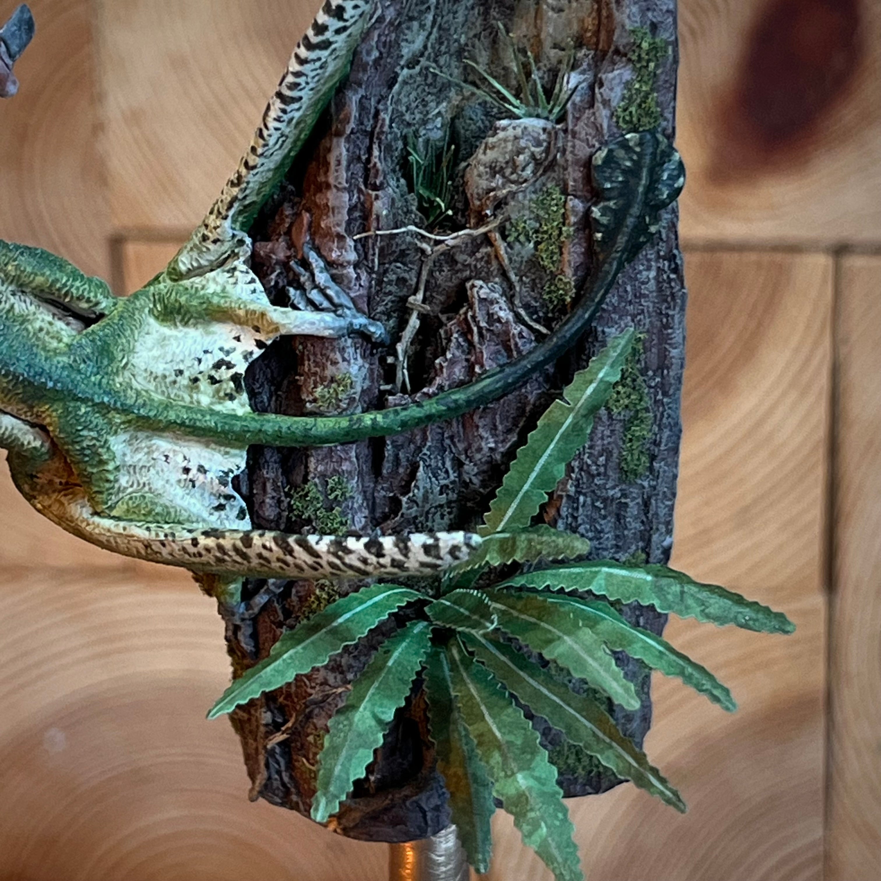 Miniature Dimorphodon Display Green Woodpecker