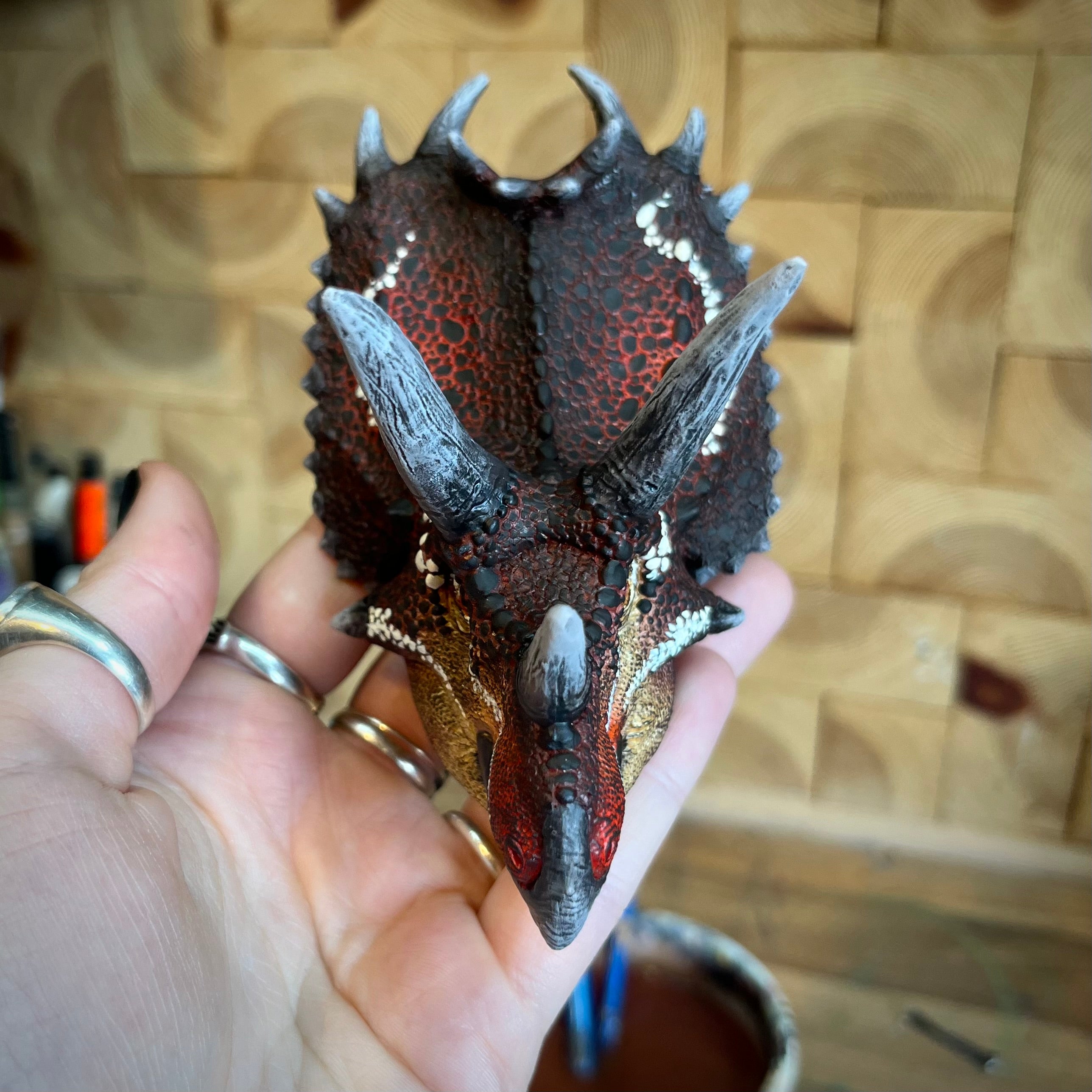 Painted Pentaceratops- Red Valentine