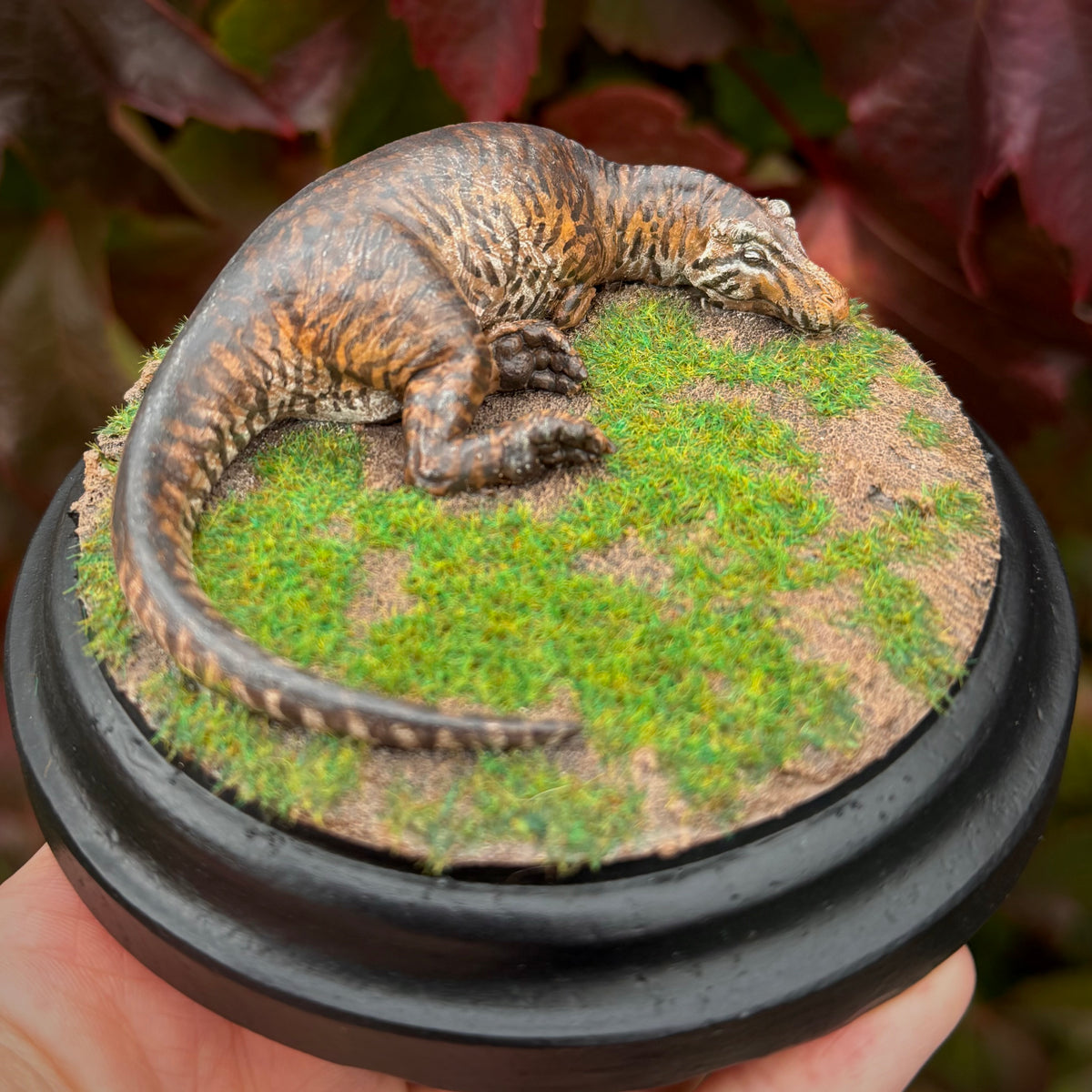 Tabby Cat Tyrannosaurus Rex Pedestal - Halloween Special 1 Of 1