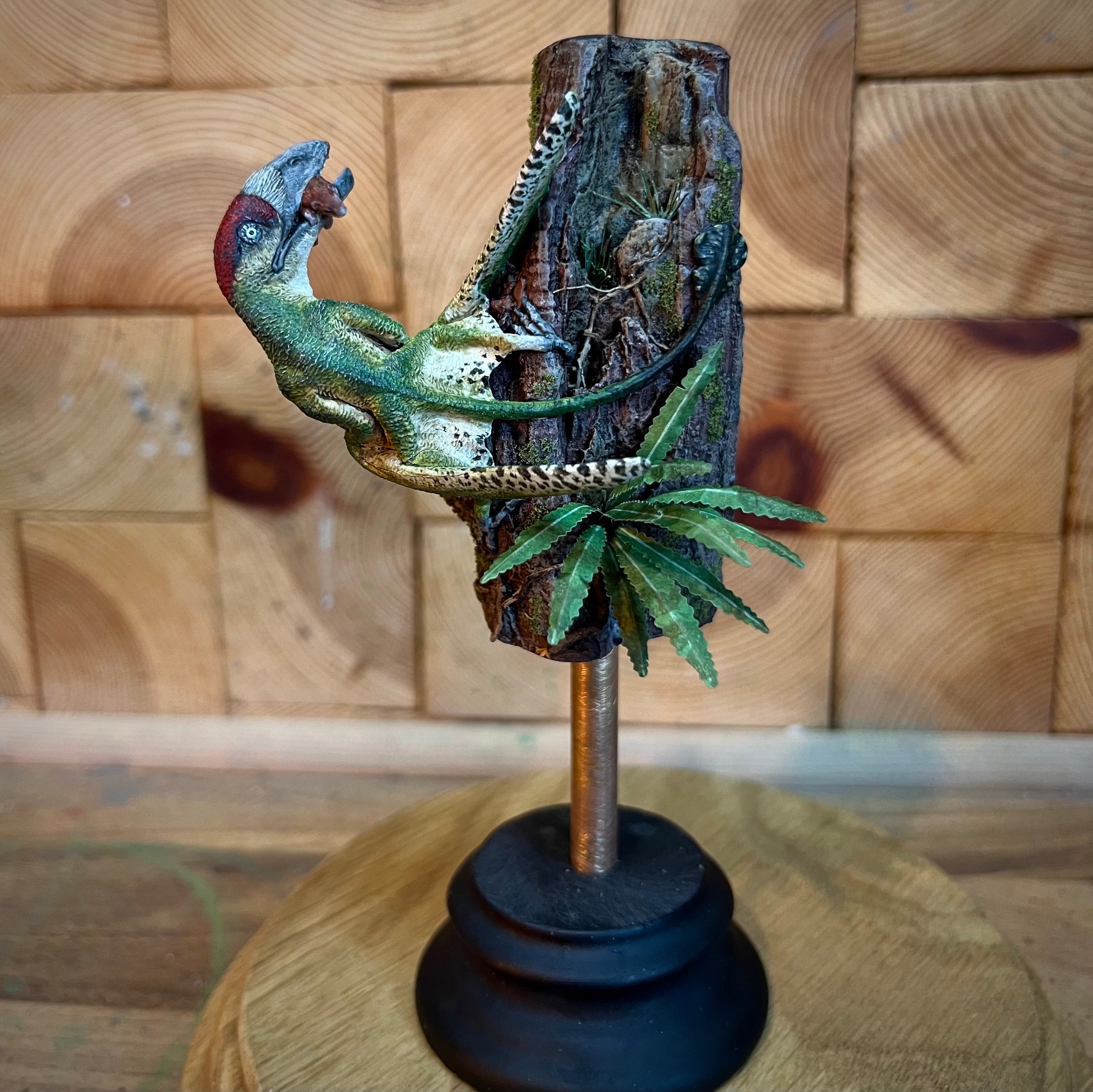 Miniature Dimorphodon Display Green Woodpecker