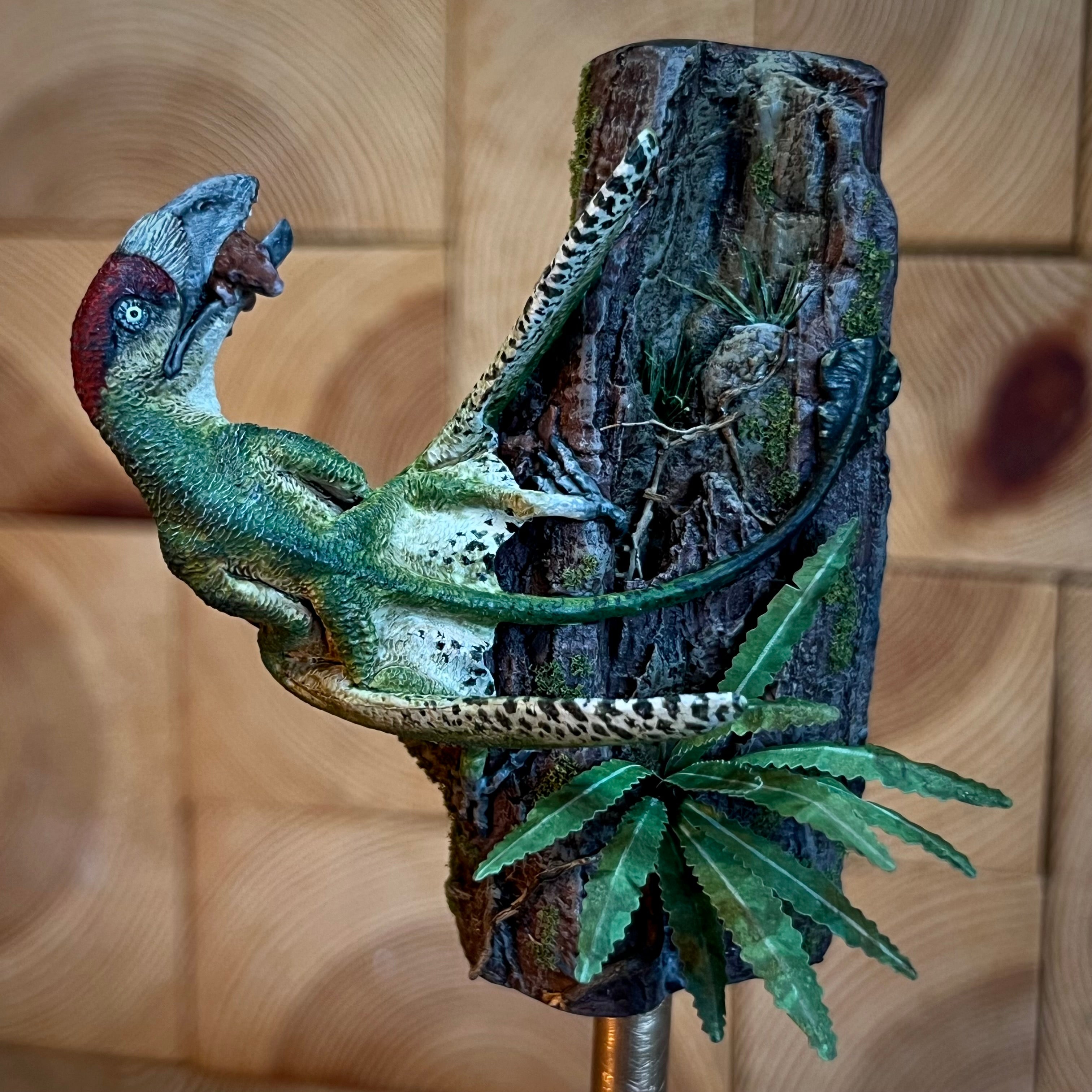 Miniature Dimorphodon Display Green Woodpecker
