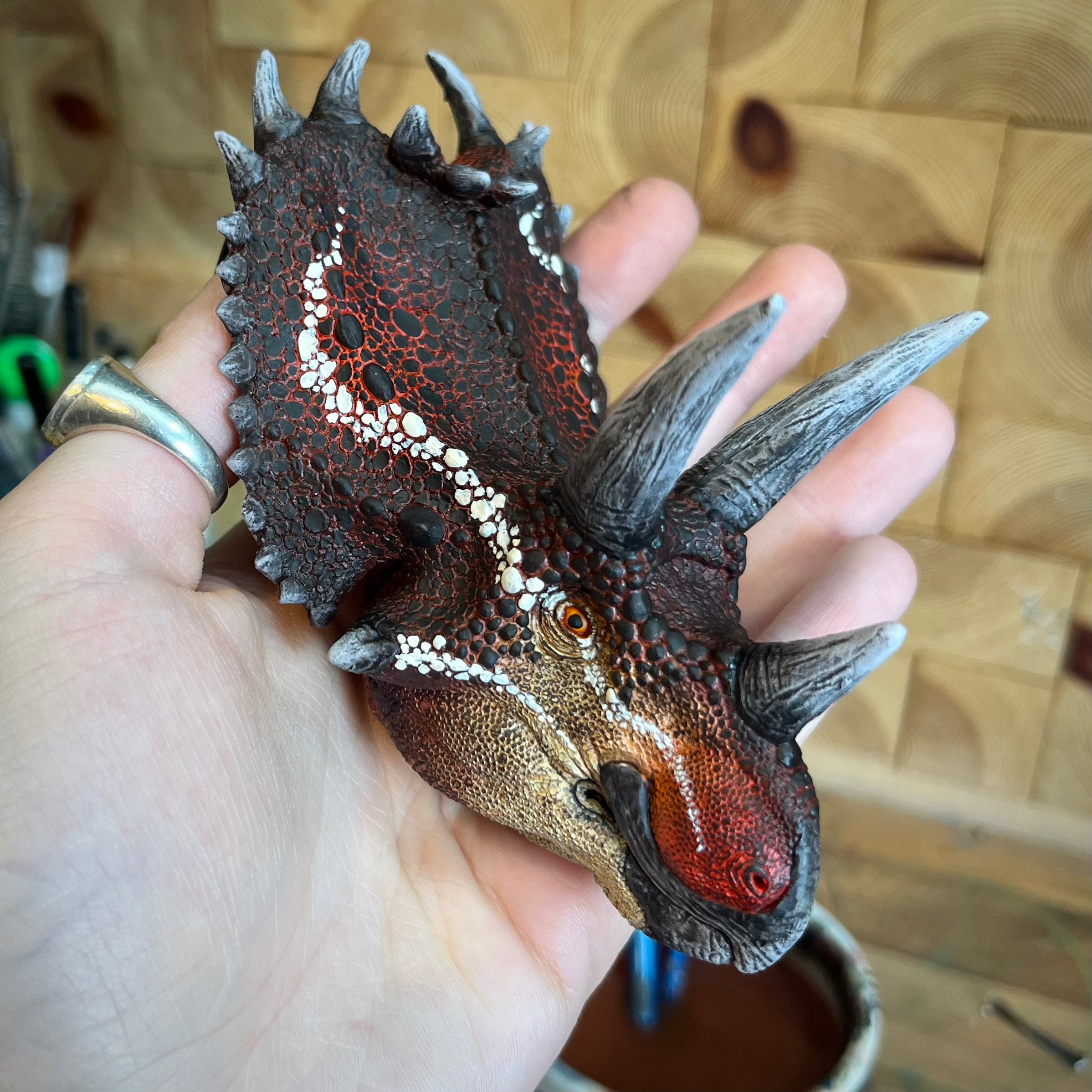 Painted Pentaceratops- Red Valentine